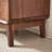 Retro Nut-Brown Solid Wood Glass Sideboard
