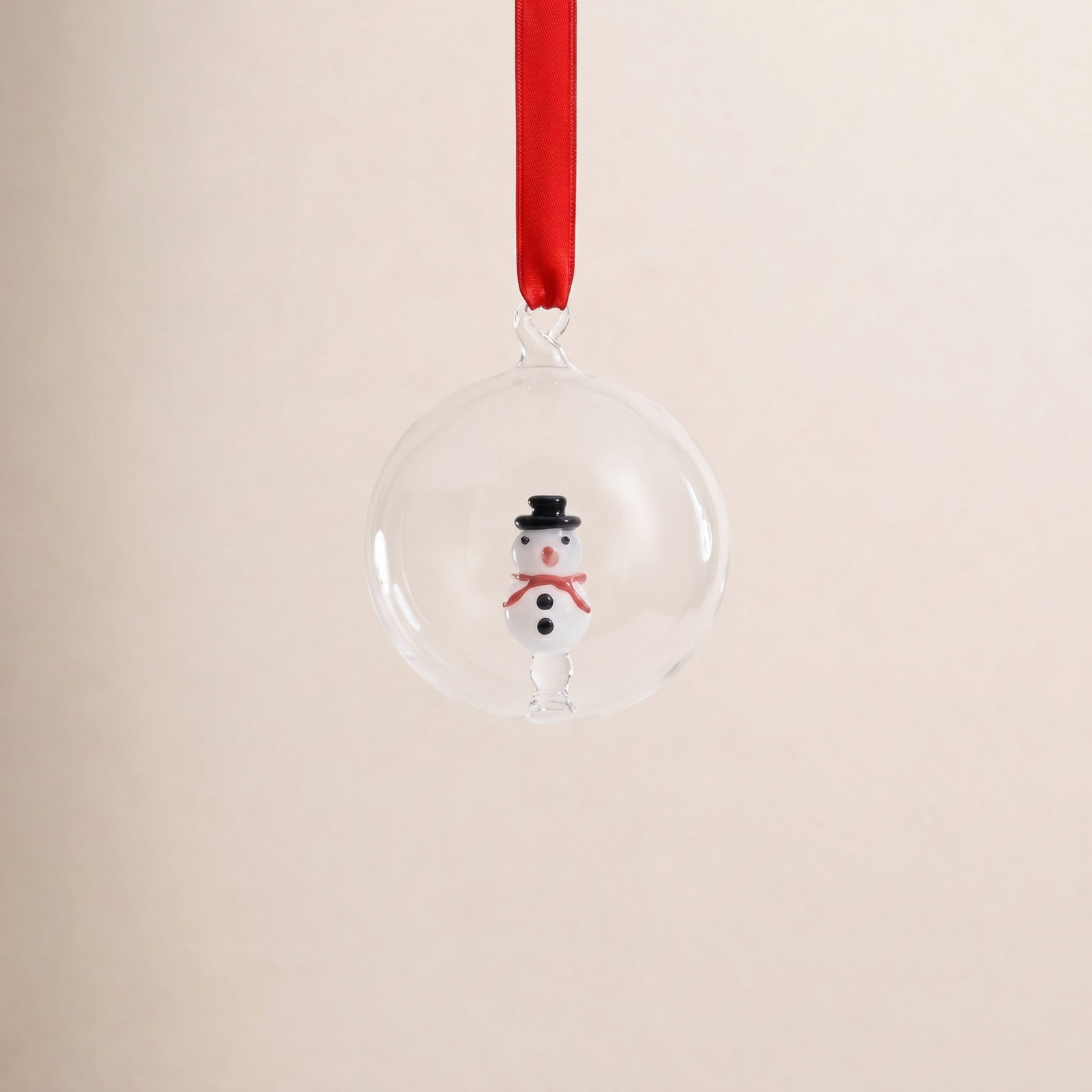 Glass Bauble, 3.25" H x 3.25" W x 3.25" D