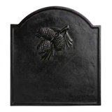 Cast Iron Fireback with Pine Cone Design