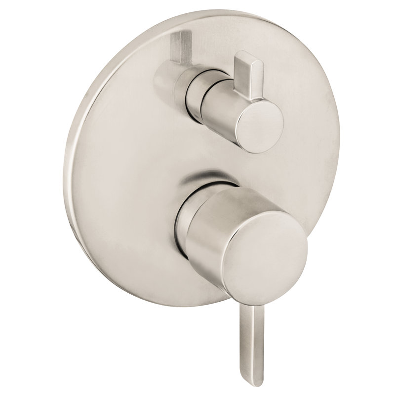 Ecostat HG S Pressure Balance Diverter Faucet Trim with Lever Handle, Brushed Nickel