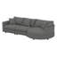 Canapé modulaire incurvé moderne 105 po, tissu chenille doux, structure en bois de pin, canapé modulaire 3 pièces avec 3 coussins décoratifs-726076197