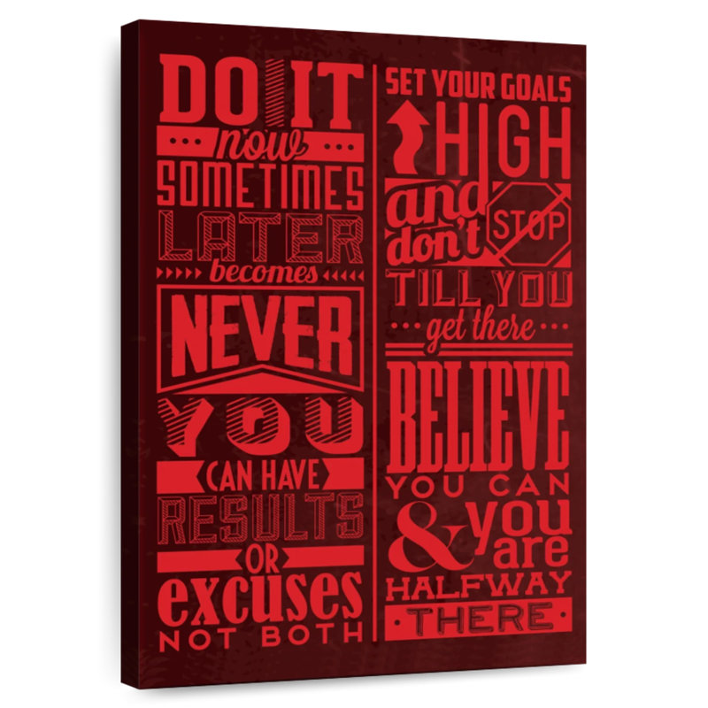 Tergel Motivation Set Red, 24" H x 16" W