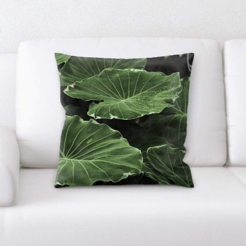 Coussin décoratif à feuilles