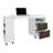 San Diego 54" Wide Two Drawer Expandable Desk  with Seven Shelves and Casters White - Dark Walnut