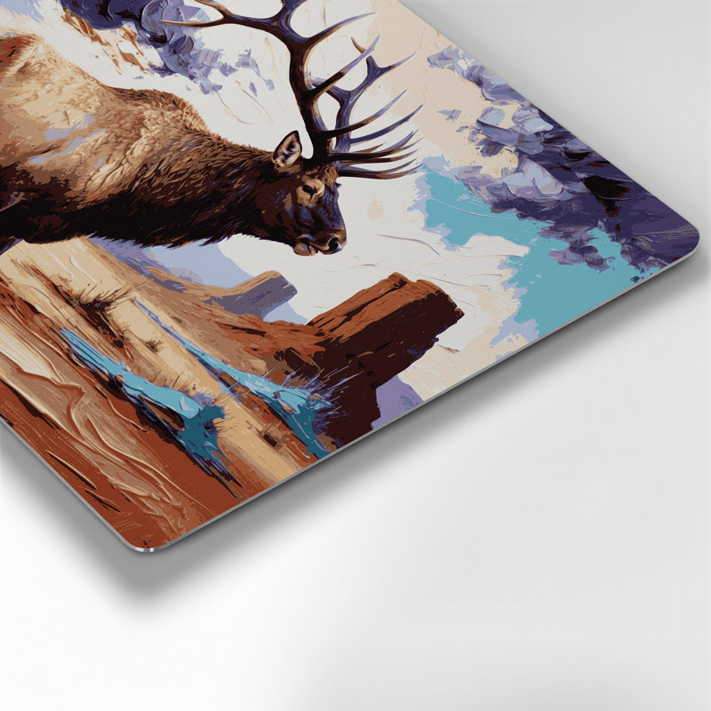 Art mural en métal avec 25 élans de Southwestern, H 288 po x l 432 po x P 0,05 po