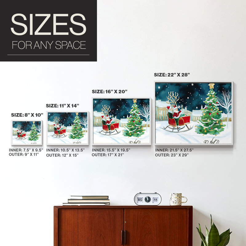 Art de Noël - DCXVI - Reproduction encadrée - Restickable, H 16 po x l 20 po, Blanc
