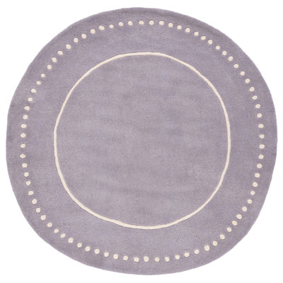 Cruz Handmade Tufted Wool Silver/Ivory Area Rug