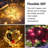 12 Pack Fairy Lights Battery Operated String Lights 20LED Waterproof  Wire Christmas Lights Outdoor,Firefly Mini Lights For Bedroom Party Birthday Wedding Indoor Decorations-302501046