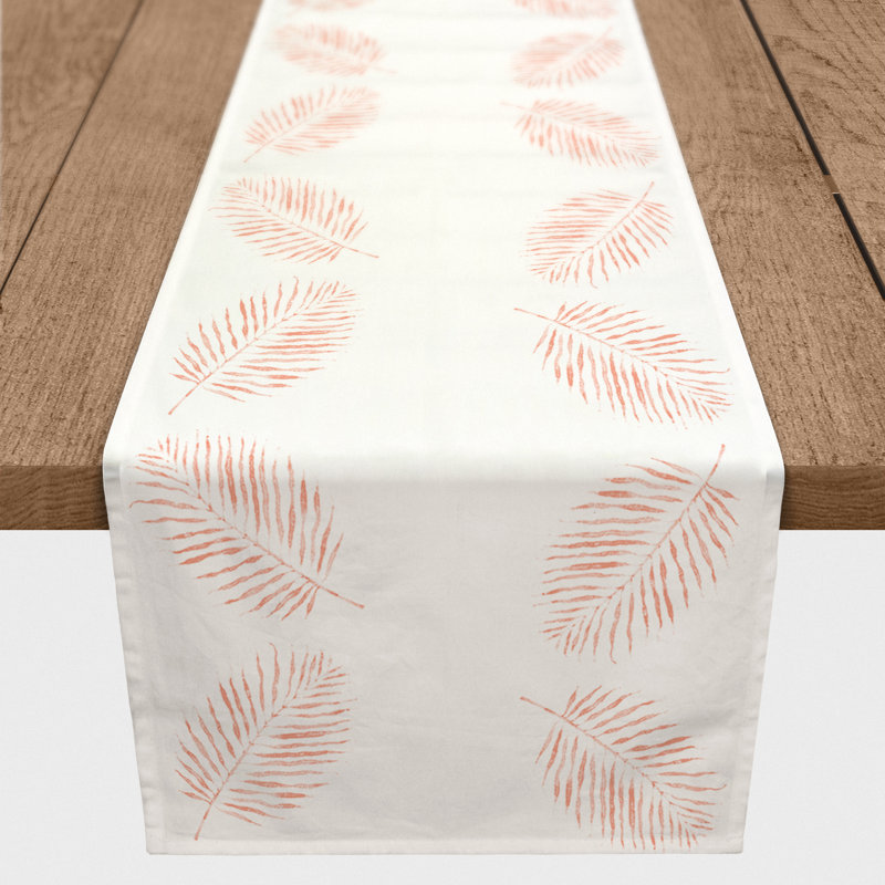 Chemin de table aquarelle, 90 po x 16 po, Orange, 38