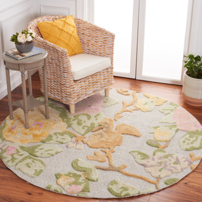 602 Area Rug In Pink / Grey