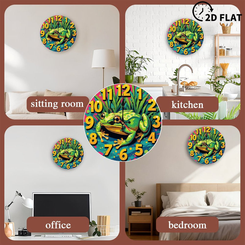 Horloge murale grenouille