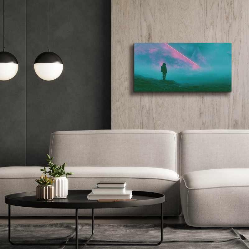  «Emerald Echoes Of The Infinite» par Ann Klee, art mural sur toile, 40 po x 20 po, H 20 po x l 40 po