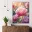 Art mural en verre trempé rose pivoine-469996760