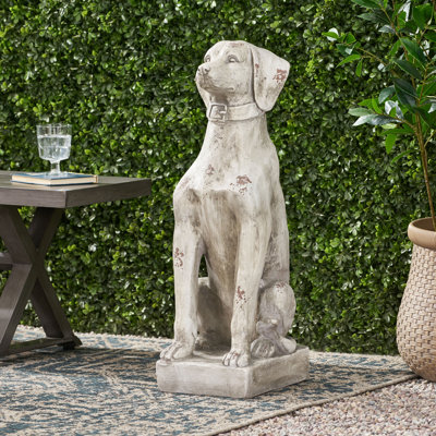 Statue de jardin d'extérieur pour chien
