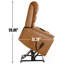 Fauteuil inclinable électrique à deux moteurs Brown Leatherair-126804522