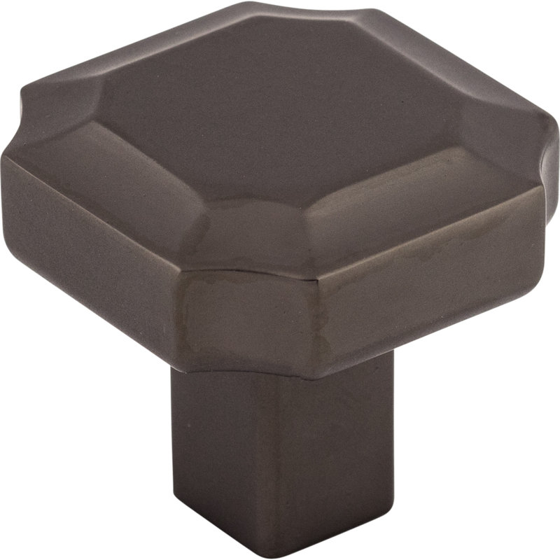 Davenport 1 1/4" Length Geometric Knob, Ash Gray