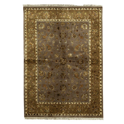 Tapis doré et chameau de haute qualité noué à la main
