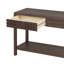 Console de style moderne avec pieds en bois de sapin massif et rangement spacieux, parfaite pour les entrées et les couloirs.
