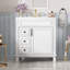 Meuble-lavabo de 30 po avec lavabo en céramique, petite armoire de salle de bain, armoire moderne avec 2 tiroirs et tablette réglable-121709112