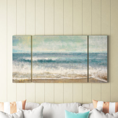 «Beach Memories» par Norman Wyatt Jr., ensemble de 3 reproductions d'art sur toile