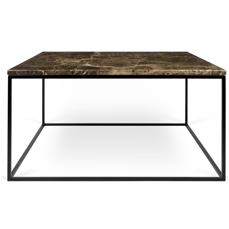 Tonya Frame End Table, White, Black