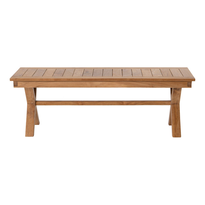 Burra Outdoor Teak Bench, Forest Green