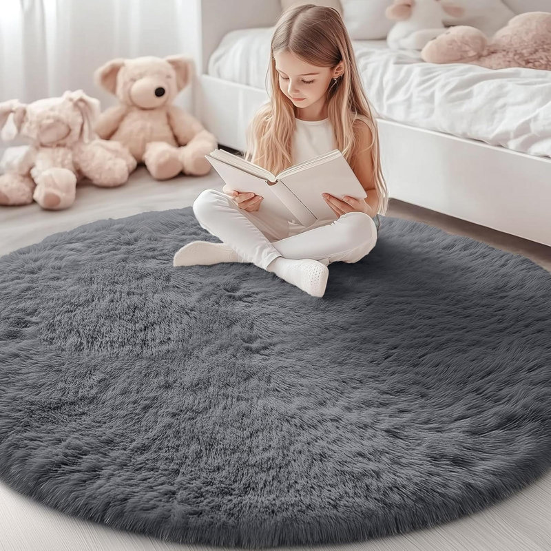 Round Rugs For Bedroom Machine Washable Circle Area Rugs For Living Room Soft And Fluffy Shaggy Carpet For Teen Girls And Boys Nursery Rooms Dorms Home Decor Aesthetic