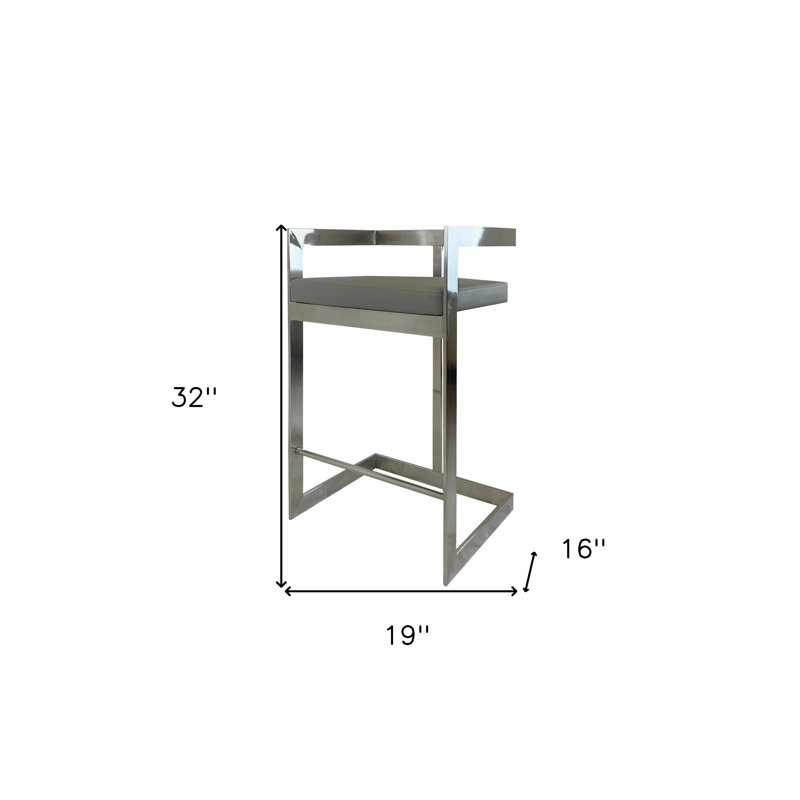 Chaise de bar 26 po en faux cuir et métal