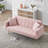 71.7" Modern Pink Teddy Fleece Sofa Bed, Multi-Functional Convertible Sofa Bed with 2 Throw Pillows-1922807401