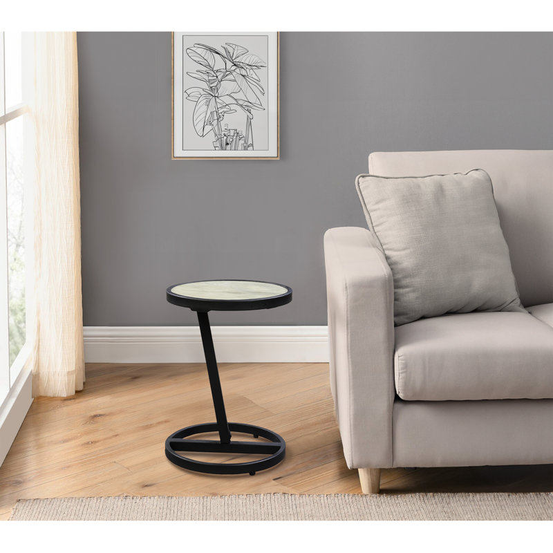 Henriette Marble top Open End Table