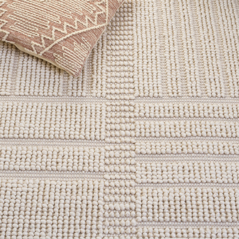 Natura Hand Woven Wool; Cotton; Recycled P.E.T Solid Color Indoor Rug, Rectangle 6' x 9'