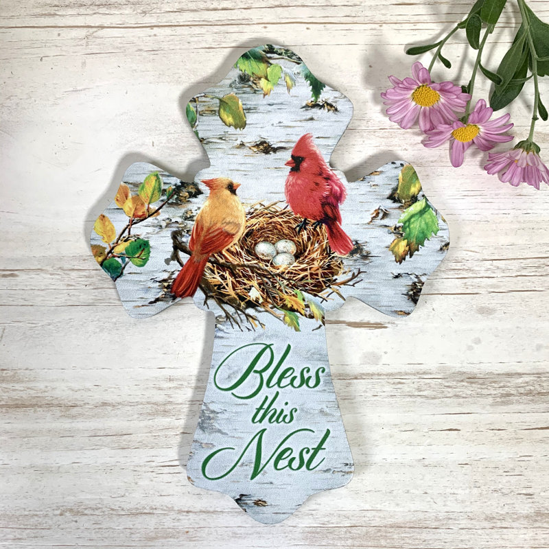 Bless This Nest - croix en bois