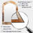 Orange and Beige Unbounded Imagination II - Abstract Asymmetrical Wall Mirror, Modern Arch Decorative Mirror, Printed Metal Art-916234238