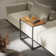 Gilsum Wood C Table End Table with Metal Base for Sofa, Bed Side