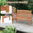 2-Person Patio Loveseat Garden Bench w/Slatted Backrest & Comfortable Armrests