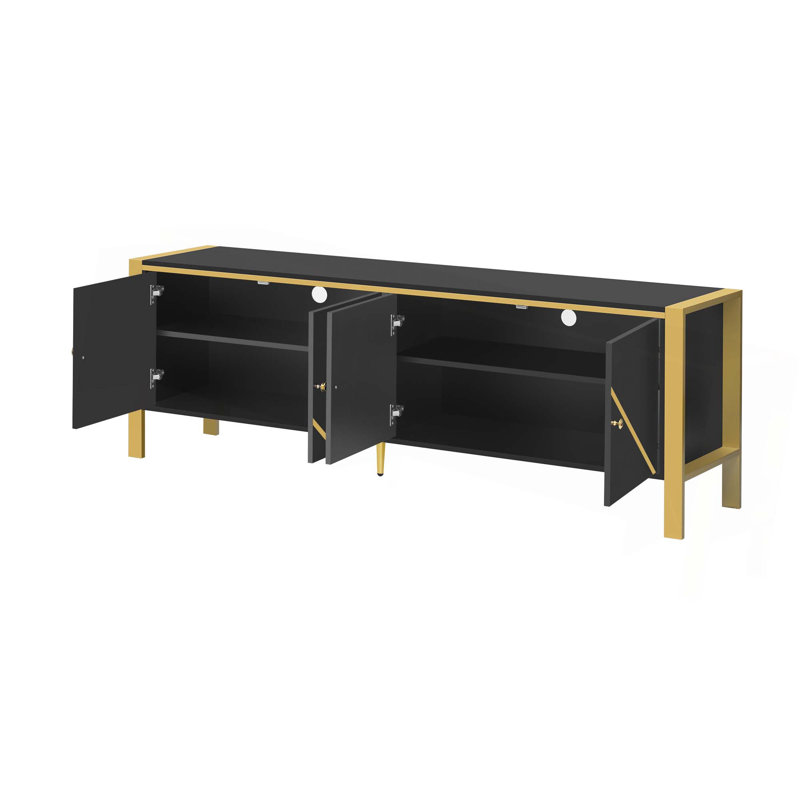 Meuble télé 70,9 po, Noir