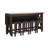 Upholstered Counter Stool with Solid Wood Frame