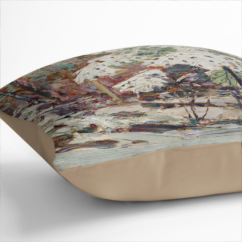 Snow in the Woods Scatter Cushion, 40cm H x 40cm W x 15cm D, Stone