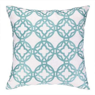 Coussin brodé pacific trellis cococozy