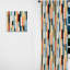 Lignes contemporaines - Rideau rayé - Velours obscurcissant - 1 panneau-107575580