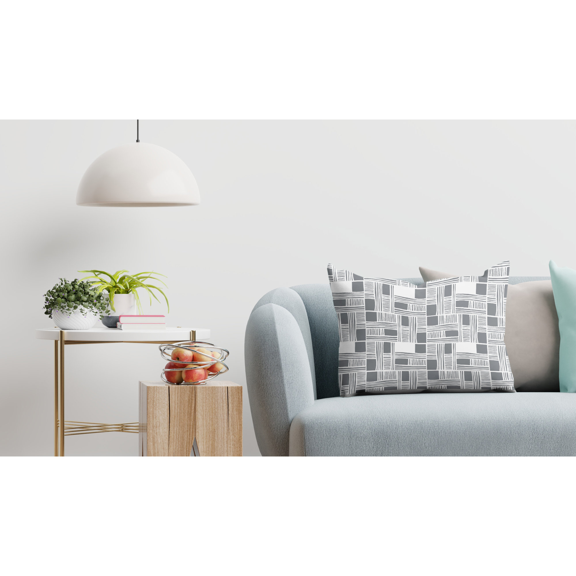 Kapri Indoor/Outdoor Throw Pillow, Gray, 14" x 20", Rectangle