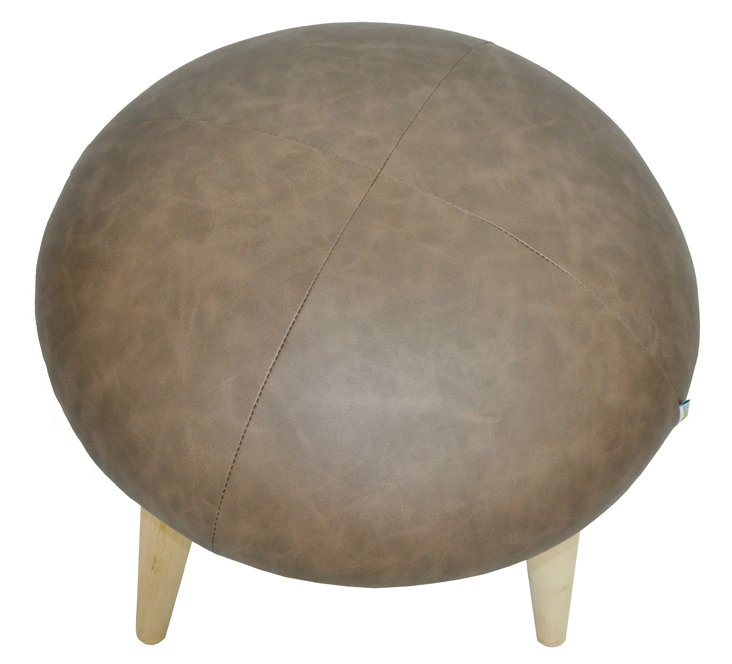 Solid + Manufactured Wood Accent Stool, Dark grey