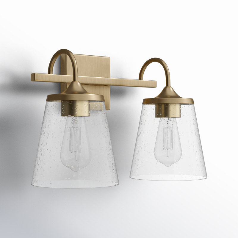 Éclairage pour meuble-lavabo à intensité variable Esley, Laiton vieilli, 2