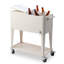 Chariot à glaçons extérieur crème 3-en-1 avec ouvre-bouteille et tablette de rangement-1636927091