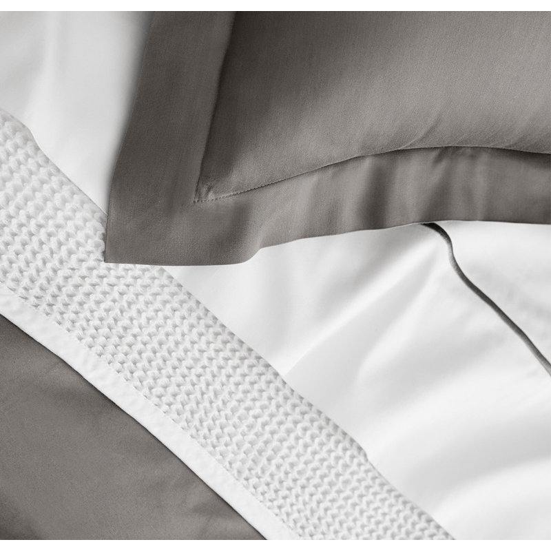 Signature Hemmed Duvet Set, Queen Duvet Cover + 2 Standard Shams, Stone