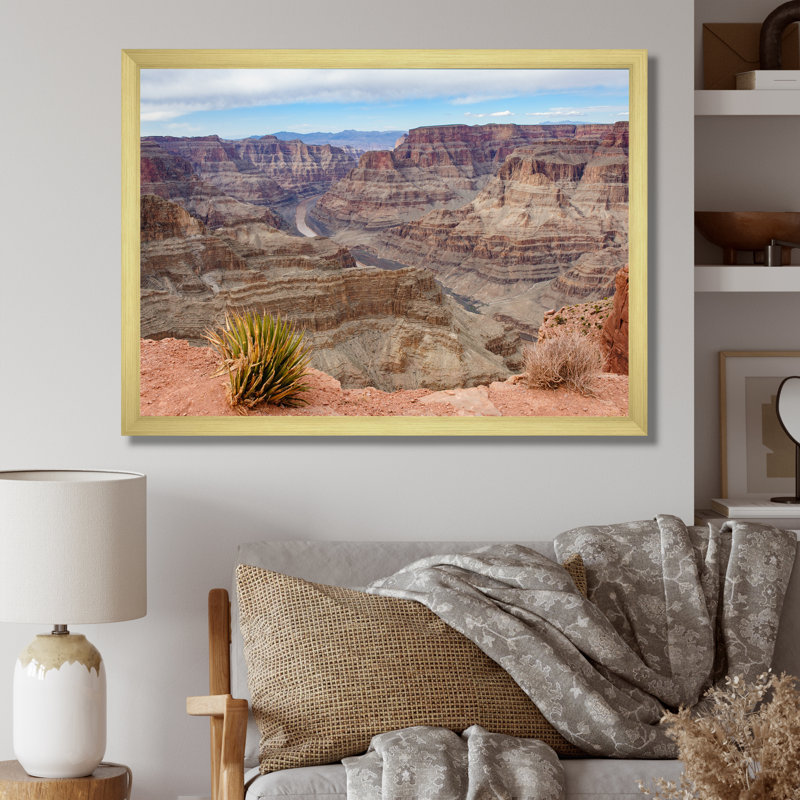 Grand Canyon à l'Ouest de l'Arizona II, H 12 po x l 20 po x P 1 po, Encadrement doré