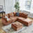 Cheltenham 127"W Modern 6-Piece Extra-Wide Storage Sectional Sofa-943764453