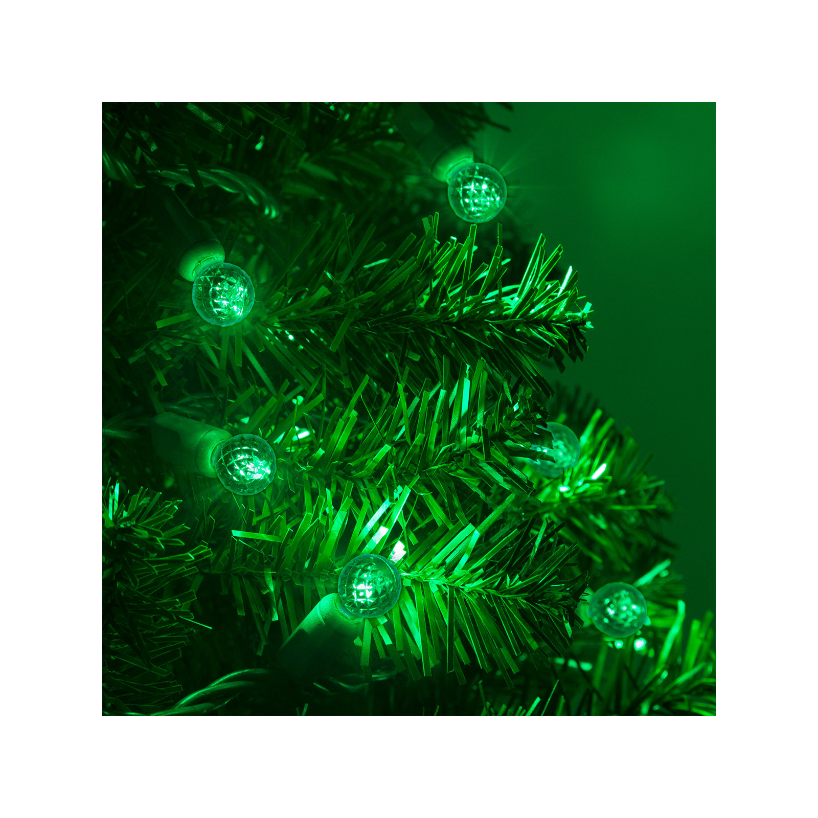 70 Light LED Mini Globe String Lights, Green