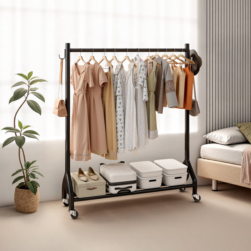 108cm Rolling Clothing Rack