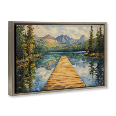 Dock in The Mountains, cadre flottant, design par Petal Prints Design